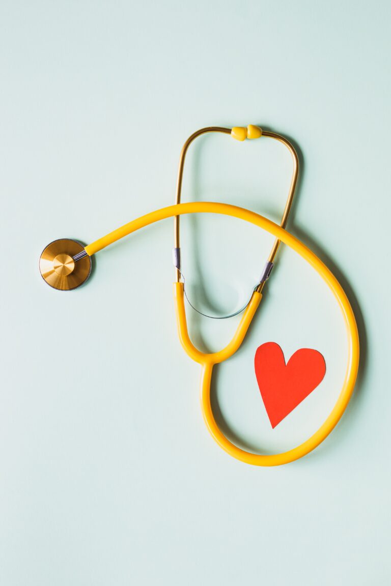 a stethoscope with a heart shaped cardboard cutout